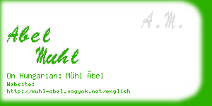 abel muhl business card