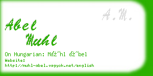 abel muhl business card